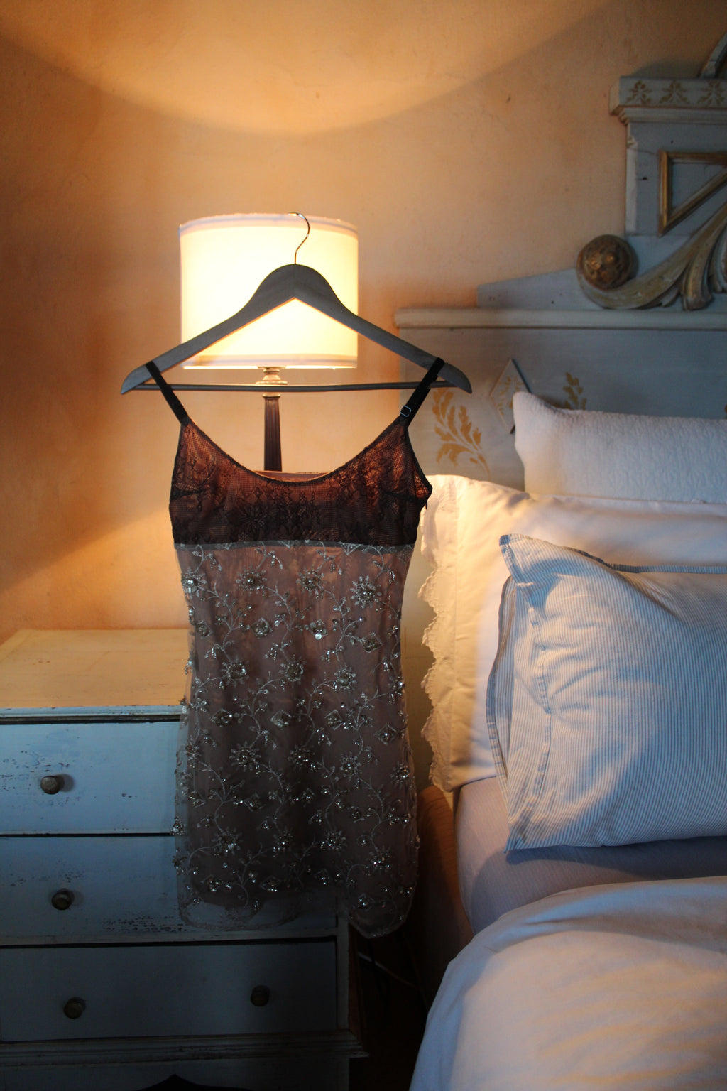 Golden Hour Hand Beaded Mini Dress